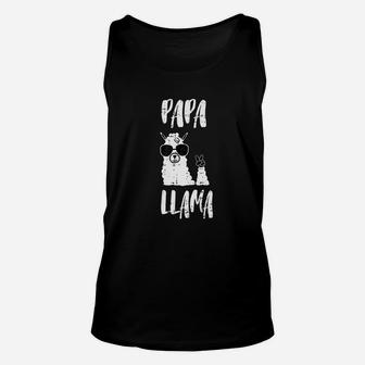 Funny Papa Llama Daddy Cute First Fathers Day Unisex Tank Top | Seseable CA