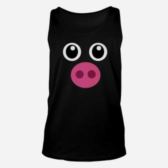 Funny Pig Face Swine Halloween Costume Gift Unisex Tank Top - Seseable