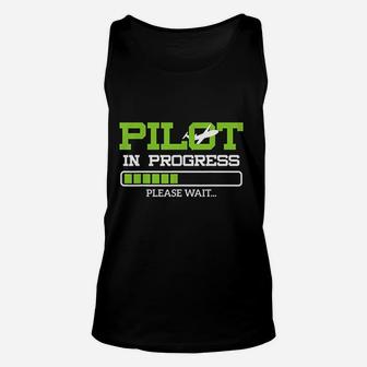 Funny Pilot In Progress Flight Student Gift Idea Unisex Tank Top - Seseable