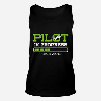 Funny Pilot In Progress Flight Student Gift Idea Unisex Tank Top - Seseable