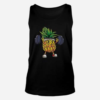 Funny Pineapple Powerlifting Weightlifting Unisex Tank Top - Seseable