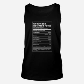 Funny Political Snowflake Social Justice Warrior Facts Graphic Unisex Tank Top - Seseable
