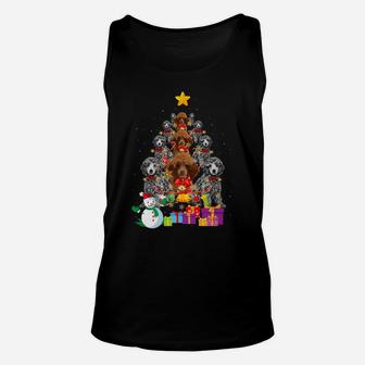 Funny Poodle Christmas Dog Tree Xmas Gift Unisex Tank Top - Seseable