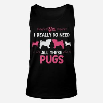 Funny Pug Dog Breed Lover Puppy Pink For Women Unisex Tank Top - Seseable