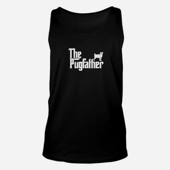 Funny Pug Owner Shirt The Pugfather Pug Father Gift Unisex Tank Top - Seseable