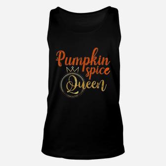 Funny Pumpkin Spice Queen Women Girls Gift Idea Halloween Unisex Tank Top