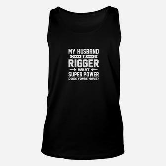 Funny Rigger Family Gift For Proud Wife Unisex Tank Top - Seseable