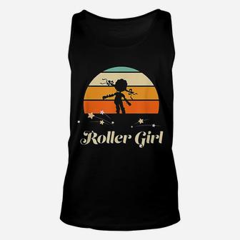 Funny Roller Girl Vintage Rollerblades Gift Roller Skating Unisex Tank Top - Seseable
