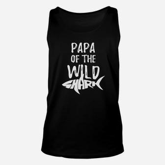 Funny Sharks Gifts For Grandpa Papa Of The Wild Shark Shirt Unisex Tank Top | Seseable FR