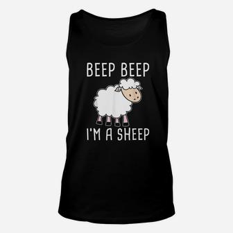 Funny Sheep Design For Farmers And Sheep Lovers Unisex Tank Top - Seseable