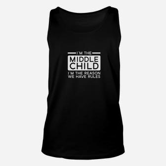 Funny Sibling Middle Child Brother Sister Gift Unisex Tank Top - Seseable