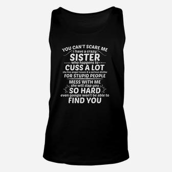 Funny Sister, sister presents Unisex Tank Top - Seseable