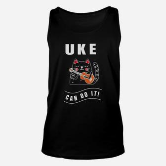 Funny Uke Can Do It Cat Playing Unisex Tank Top - Seseable