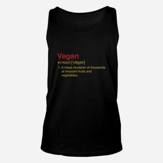 Funny Vegan Definition Unisex Tank Top - Seseable