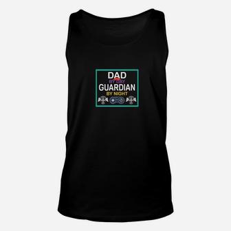 Funny Video Gaming Gift For Fathers Day Dad Gamer By Night Premium Unisex Tank Top - Seseable