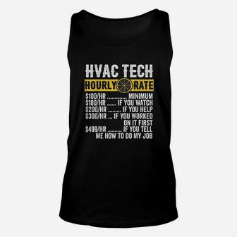 Funny Vintage Hvac Technician Hourly Rate Unisex Tank Top - Seseable