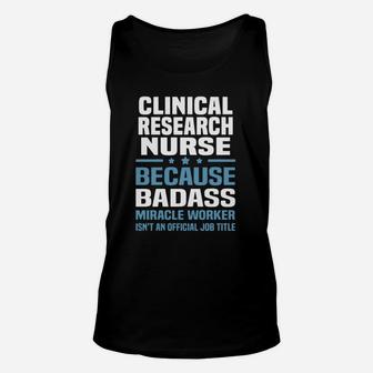Funny Vintage Tshirt For Clinical Research Nurse Unisex Tank Top - Seseable