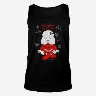 Funny Yoga Christmas Dog Poodle Lovers Unisex Tank Top - Seseable
