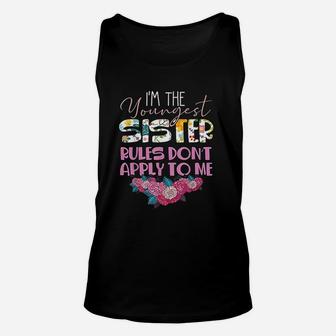 Funny Youngest Sister Rules Unisex Tank Top - Seseable