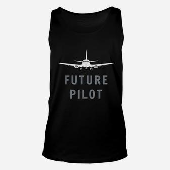 Future Pilot Airplane Pilot Aviation Gift Unisex Tank Top - Seseable