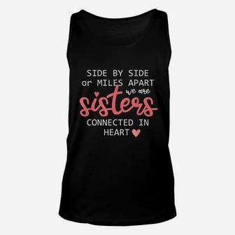 Galentines Day Girl Friend Love Sister Miles Apart Unisex Tank Top - Seseable