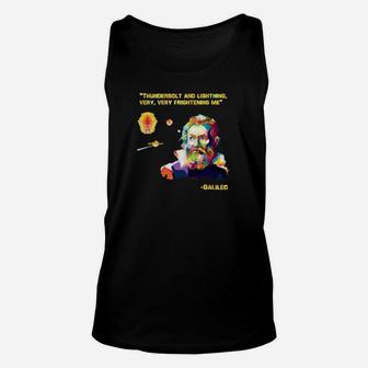 Galileo Zitat Tee, Blitz & Donner Schwarzes Grafik-Unisex TankTop - Seseable