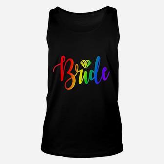 Gay Pride Lesbian Bride Shirt Lgbt Wedding Gift Unisex Tank Top - Seseable