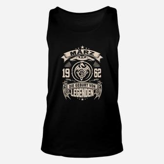 Geburt von Legenden 1962 Unisex TankTop Herren, März Spezialedition - Seseable