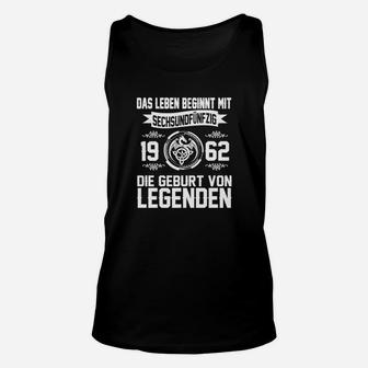 Geburt von Legenden 1962 Unisex TankTop, Schwarzes Retro Geburtstags-Unisex TankTop - Seseable