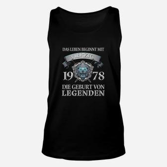 Geburt von Legenden 1978 Unisex TankTop, Vintage Jubiläums Geburtstagsshirt - Seseable