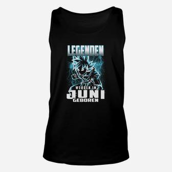 Geburtstags Unisex TankTop Legenden im Juni Geboren, Grafikdruck Tee - Seseable