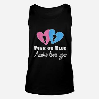 Gender Reveal Party For Auntie Pink Blue Love You Unisex Tank Top - Seseable
