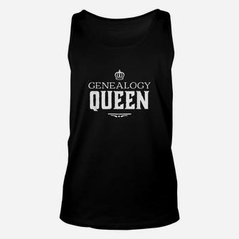 Genealogy Queen Family Genealogist Research Ancestry Dna Unisex Tank Top - Seseable