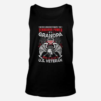 Gift For Grandpa Veteran Grandfather Us Veteran Unisex Tank Top - Seseable