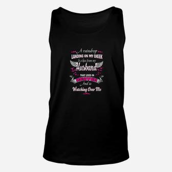 Gift For Wives Loss Husband Memorial My Husband In Heaven Unisex Tank Top - Seseable