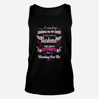 Gift My Husband That Lives In Heaven And Is Watching Over Me Unisex Tank Top - Seseable