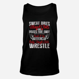 Girl's Wrestling Only Tough Girls Wrestle Unisex Tank Top | Seseable UK