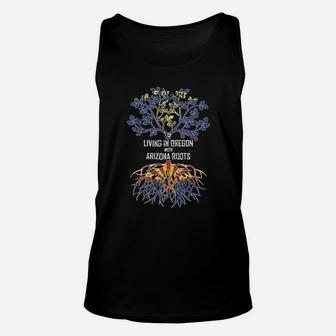 Girls Youth Living In Oregon With Arizona Roots Unisex Tank Top - Seseable