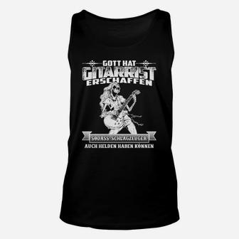 Gitarrenspieler Heroisches Motiv Unisex TankTop für Musikfans - Seseable