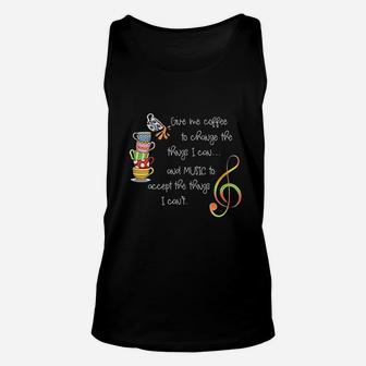 Give Me Coffee Or Music Coffee And Music Lovers Unisex Tank Top - Seseable