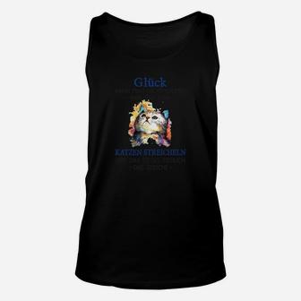 Glück durch Katzen Streicheln Unisex TankTop, Grafik Tee für Katzenliebhaber - Seseable