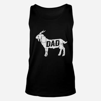Goat Dad Greatest Of All Time Funny Fathers Day Unisex Tank Top - Seseable