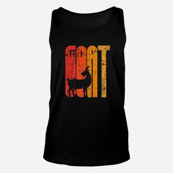 Goat Distressed Vintage Retro Gift For Goat Lovers Unisex Tank Top - Seseable