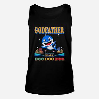 Godfather Shark Doo Doo, best christmas gifts for dad Unisex Tank Top - Seseable