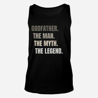 Godfather The Myth The Legend, dad birthday gifts Unisex Tank Top - Seseable