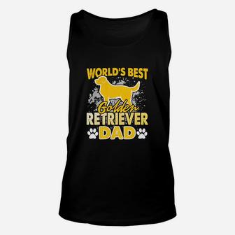 Golden Retriever Dad Fathers Day Gift Unisex Tank Top - Seseable