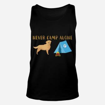 Golden Retriever Dog Tent Funny Camping Travel Unisex Tank Top - Seseable