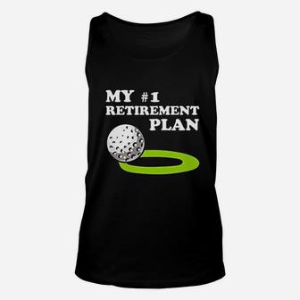 Golf My 1 Retirement Plan Golfer Funny Golfing Graphic Unisex Tank Top | Seseable FR