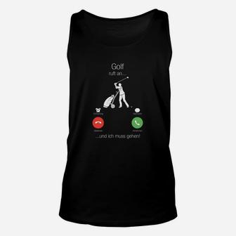 Golfspielendes Skelett Unisex TankTop, Witziges Golf Motiv Tee - Seseable