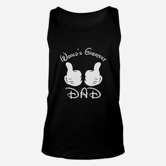 Good Shoppers Activewear Fathers Day Thumbs Up Worlds Greatest Dad Unisex Tank Top - Seseable
